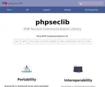 PHpseclib.com(PHP Secure Communications Library) Screenshot