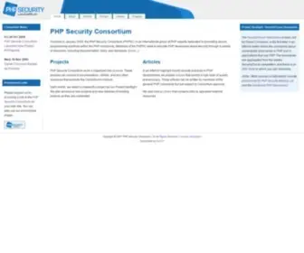 PHpsec.org(PHP Security Consortium) Screenshot