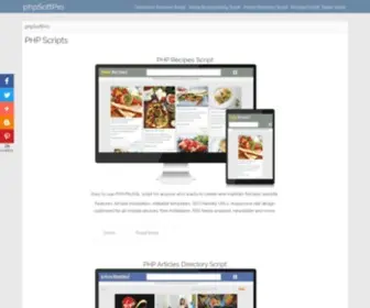 PHpsoftpro.com(PHP MySQL Scripts) Screenshot