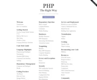 PHPtherightway.com(The Right Way) Screenshot