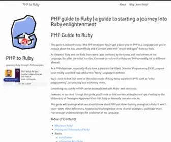PHptoruby.io(PHP to Ruby) Screenshot