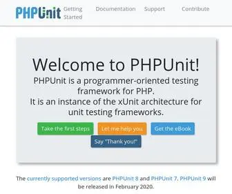 Phpunit.de(The PHP Testing Framework) Screenshot