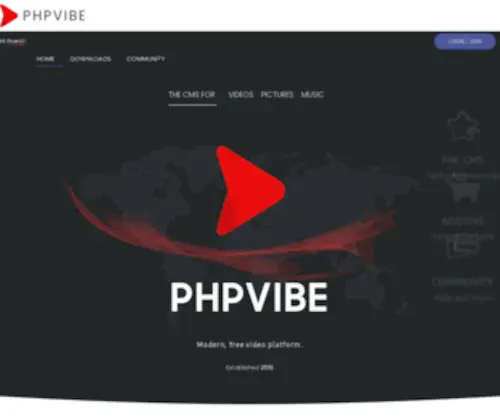 PHpvibe.com(Video CMS) Screenshot