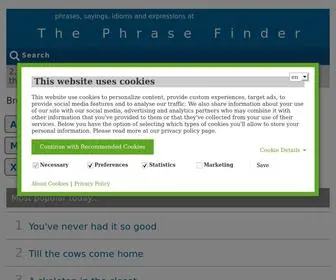 Phrases.org.uk(Phrases and Sayings) Screenshot