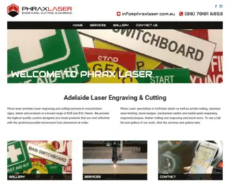 Phraxlaser.com.au(Laser Cutting Adelaide) Screenshot