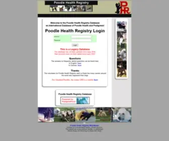 PHrdatabase.org(Poodle Health Registry Database) Screenshot