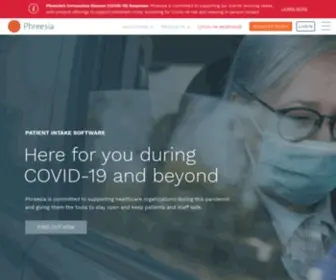 Phreesia.com(Customized Patient Intake Software) Screenshot