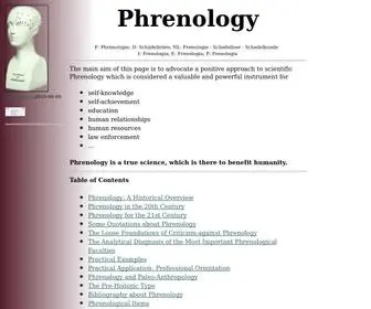 Phrenology.org(The Phrenology Page) Screenshot