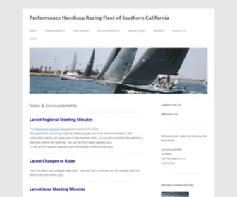 PHRfsocal.org(Performance Handicap Racing Fleet of Southern California) Screenshot