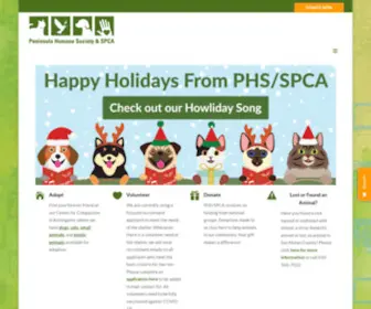 PHS-Spca.org(Peninsula Humane Society & SPCA) Screenshot