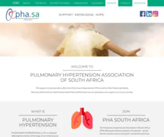 Phsa.org.za(The Pulmonary Hypertension Association South Africa (PHA SA)) Screenshot