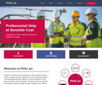 PHSC.plc.uk(PHSC Plc) Screenshot