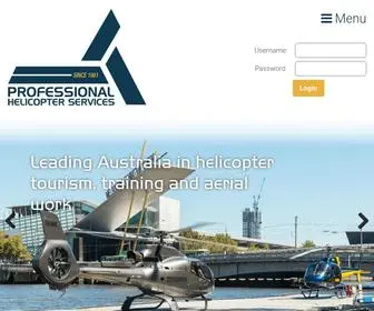 PHS.com.au(Professional Helicopter Services PHS) Screenshot