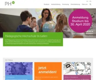 PHSG.ch(Pädagogische Hochschule St.Gallen) Screenshot