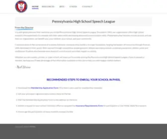 PHSSL.org(Pennsylvania High School Speech League) Screenshot