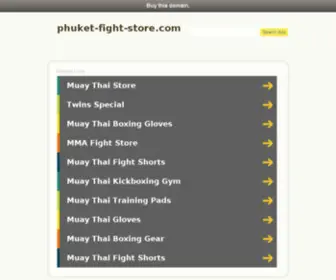 Phuket-Fight-Store.com(Phuket Fight Store) Screenshot