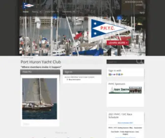 PHYC.org(Port Huron Yacht Club) Screenshot