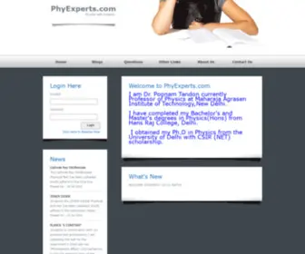 Phyexperts.com(PhyExperts) Screenshot