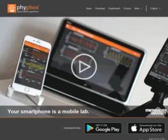 PHYphox.org(Download for free) Screenshot