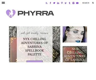 PHYrra.net(Cruelty-free Makeup and Beauty Blog, Cruelty-Free Brands List) Screenshot