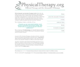 PHysicaltherapy.org(Physical Therapy and the Alexander Technique) Screenshot