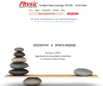 PHysic.co.uk(Osteopaths) Screenshot