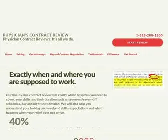 PHysicianscontractreview.com(Physician's Contract Review) Screenshot