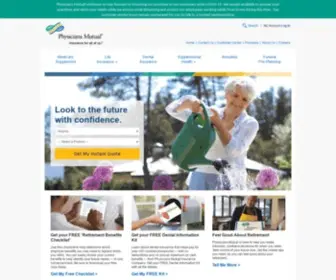 PHysiciansmutual.com(Physicians Mutual Insurance) Screenshot