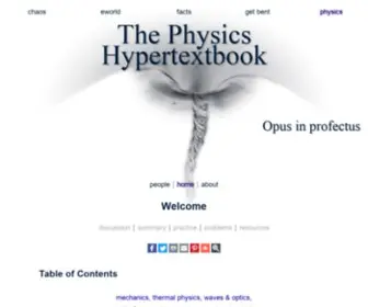 PHysics.info(The Physics Hypertextbook) Screenshot