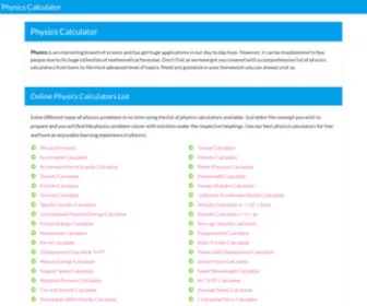 PHysicscalc.com(Physics Calculator) Screenshot