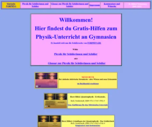 PHysik-UND-Schule.de(Schülerhilfen zum Physik) Screenshot