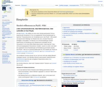 PHysikalische-Schulexperimente.de(Physikalische Schulexperimente Wiki) Screenshot