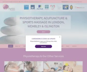 PHysio-Medicine.co.uk(Physiotherapy London) Screenshot