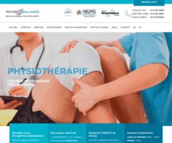 PHysiobalance.ca(Physiothérapie) Screenshot
