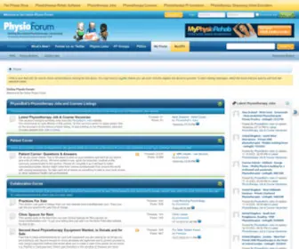 PHysiobase.com(The Physiotherapy Physio Forum) Screenshot