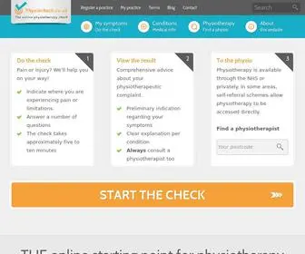 PHysiocheck.co.uk(Physio Check) Screenshot