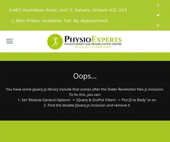 PHysioexperts.ca(Ottawa Physiotherapy Clinic) Screenshot