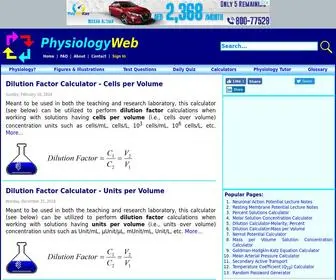 PHysiologyweb.com(PHysiologyweb) Screenshot