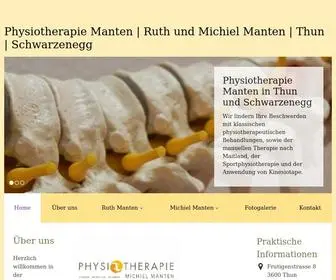 PHysiomanten.ch(Physiotherapie Manten) Screenshot