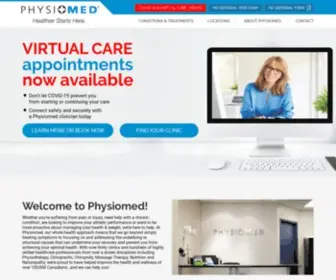 PHysiomed.ca(Physiotherapy, Chiropractor and Custom Orthotics) Screenshot