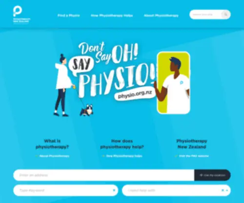 PHysio.org.nz(PHysio) Screenshot