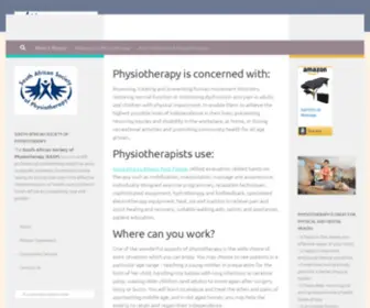 PHysiosa.org.za(The South African Society of Physiotherapy) Screenshot