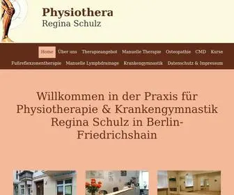 PHysiotherapie-Regina-Schulz.de(Physiotherapie Regina Schulz) Screenshot