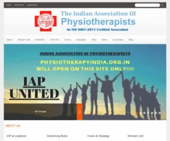 PHysiotherapyindia.org(The Indian Association Of Physiotherapist) Screenshot