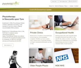 PHysiotherapymatters.co.uk(Physiotherapy Services Newcastle) Screenshot