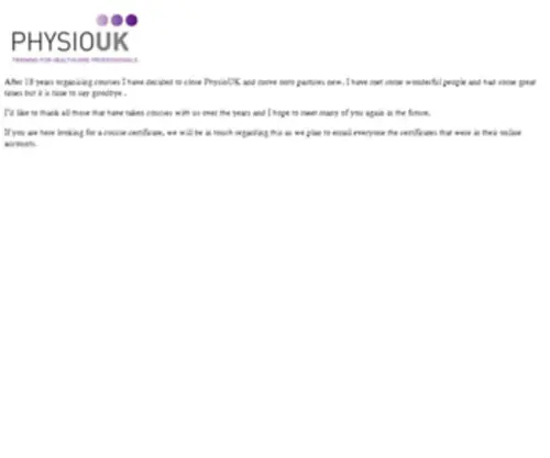 PHysiouk.co.uk(Physio UK) Screenshot