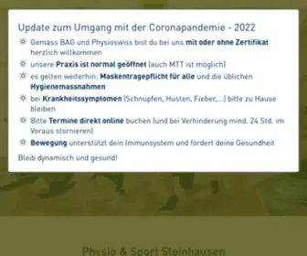 PHysioundsport.ch(Über uns) Screenshot