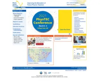 PHYstec.org(Physics Teacher Education Coalition) Screenshot