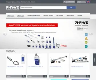 PHywe-ES.com(Phywe Systeme) Screenshot