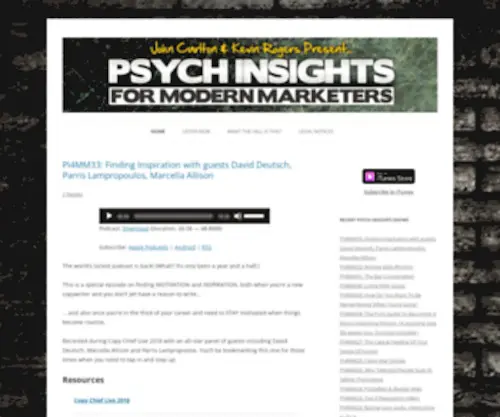 PI4MM.com(Psych Insights for Modern Marketers) Screenshot